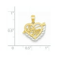 thumbnail image 2 of 14k and Rhodium I Love You Heart Pendant, 2 of 3