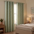 thumbnail image 3 of Curtainking Blackout Curtains for Living Room Bedroom 84 inch Sage Window Curtains Geometric Pattern Darkening Thermal Grommet Curtains set of 2, 3 of 8