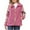 Hot Pink, variant on Women's Ethnic Style Long Sleeved Lapel Cardigan With Fleece Zipper Jacket Winter Coats for Women S-2XL