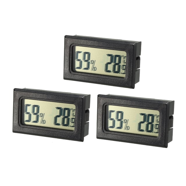 Unique Bargains Mini Digital Temperature Humidity Meters Gauge Thermometer Hygrometer 3pcs