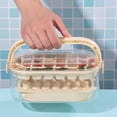 thumbnail image 3 of Ice Cube Tray With Lid And Bin, 2 Tiers Ice Cube Moulds Square And Round Ice Tray With Storage Ice Box For Freezer,water,whiskey, 3 of 5