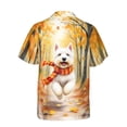 thumbnail image 2 of Welcome Fall West Highland White Terrier Strolling Through the Autumn Maple Forest Hawaiian Shirt Breathable Summer Unisex Merch Westie Westy Dog Lover - 12012, 2 of 6