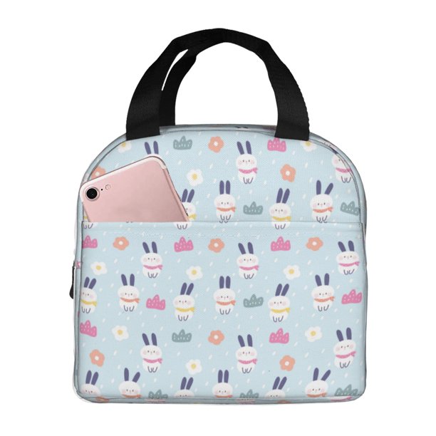 Disketp Rabbit In The Rain Bolsa Térmica para Almuerzo para Hombre y Mujer, Ideal para Trabajo, Senderismo y Picnic