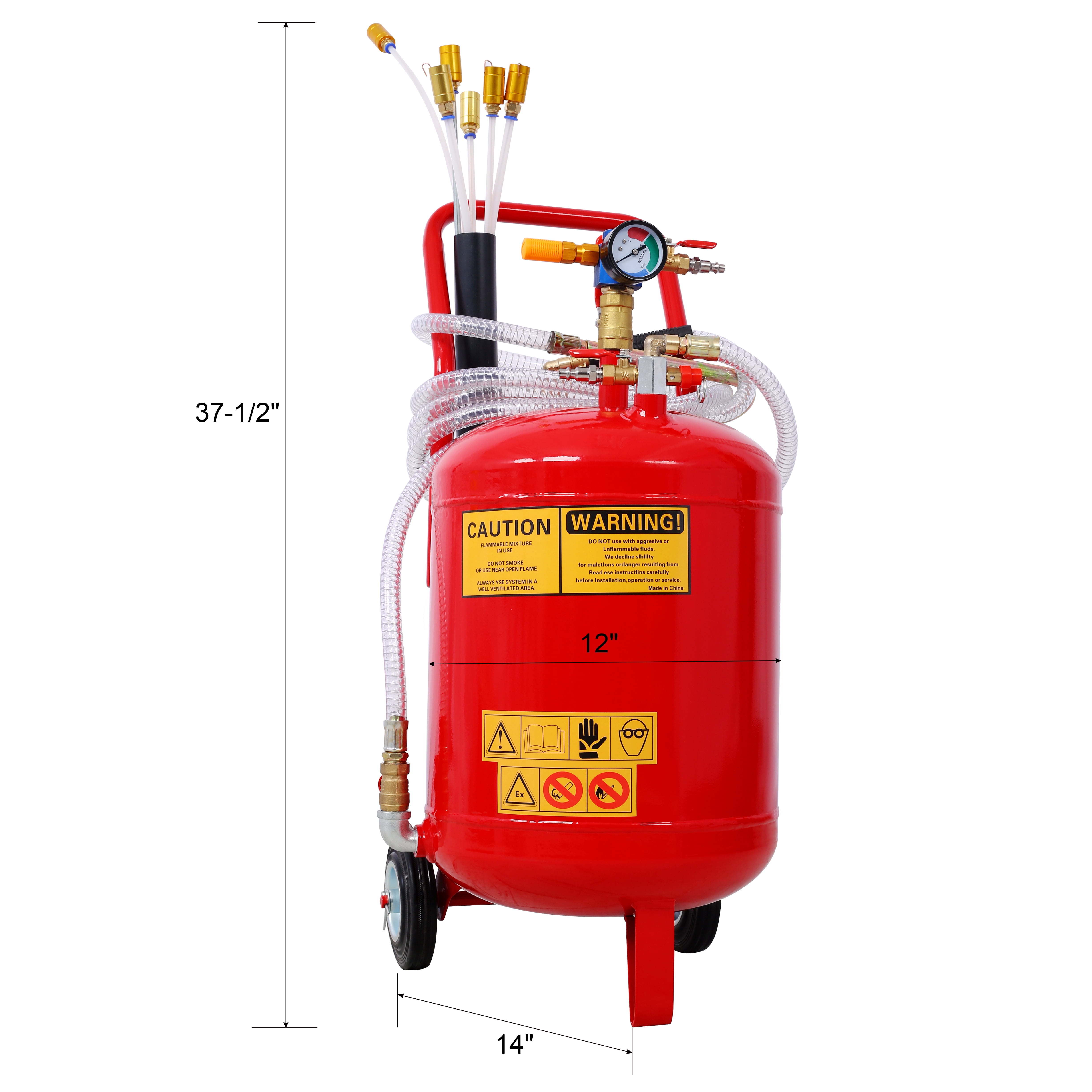 Pneumatic Oil Extractor Portable Fluid Evacuator with Integrated Level Gauge