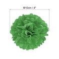 thumbnail image 2 of Uxcell 4" Pom Poms de papel para flores, bola de flores para decoración de fondo de fiesta, verde, 20 unidades, 2 of 7
