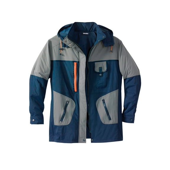 KingSize Men's Big & Tall Colorblock Tech Parka