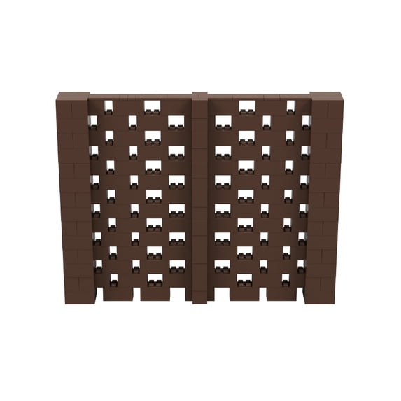 EverBlock 9’ x 7’ Open Stagger Wall Kit | Modular Building Blocks | Wall System for Display & Structures | Room Divider & Partition | Easy to Connect & Reuse | Indoor & Outdoor Use