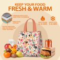 thumbnail image 5 of Dogs with Pioneer Flower Insulated Lunch Bag for Women & Adults,Large Portable Soft Cooler Lunch Bag,Thermal Food Storage Tote with Pearl Cotton,8.66L,8.75x5.75x9.5 Inch, 5 of 6