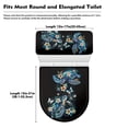thumbnail image 5 of ZIATUBLE Hibiscus Turtle Toilet Tank Lid Covers Floral Toilet Lid Cover and Toilet Tank Lid Cover 2 Piece Bathroom Set with Toilet Lid Cover Wear Resistant Toilet Mat Protective Cover, 5 of 7