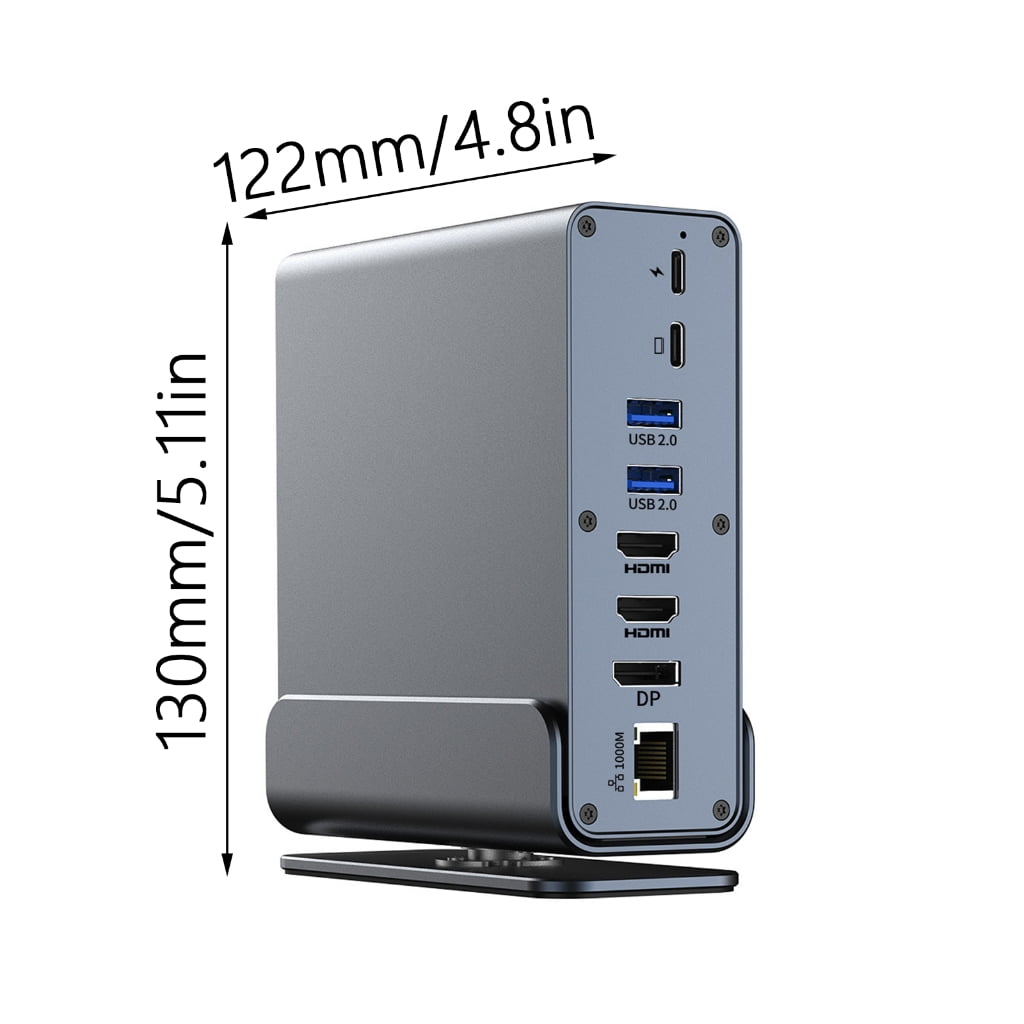 AOOOWER MultiFunction USB C Docking Station 15Port for Laptop Aluminum Alloy Dock