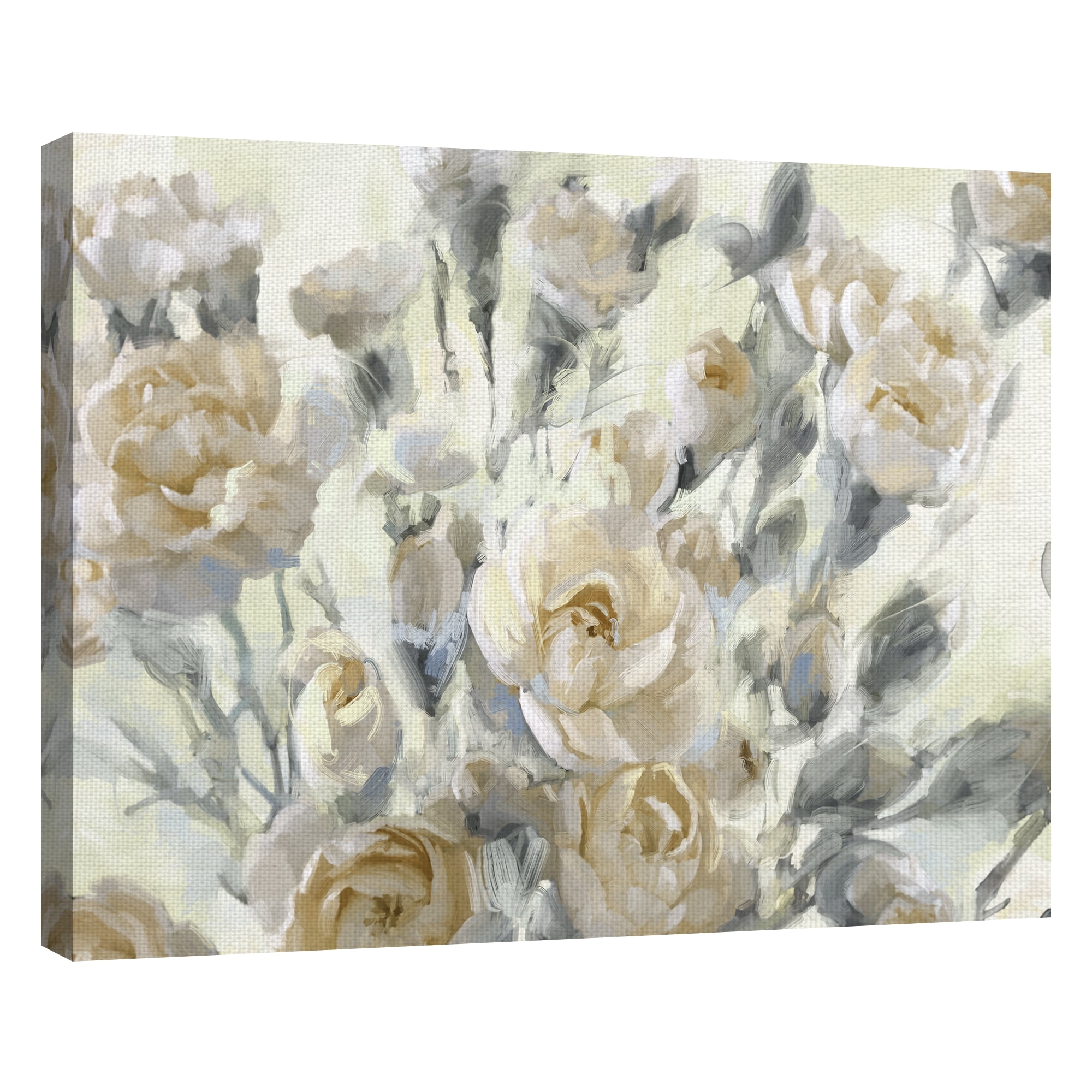 Masterpiece Art Gallery Rose Garden Golds By Studio Arts Canvas Art Print 22" x 28"