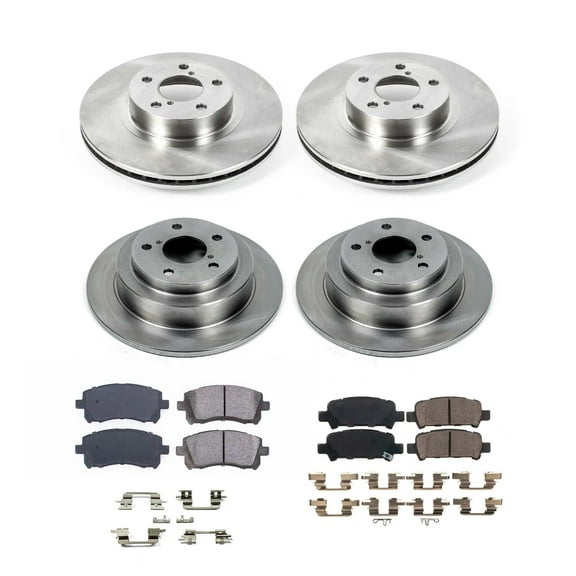 Ultimate Brakes Front and Rear Ceramic Brake Pad and Rotor Kit with Hardware WM81150