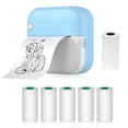 thumbnail image 1 of Riwcyla Thermal Printer Multifunction Portable Sticker Maker Instant Photo Inkless Printing Support BT Connection for Smartphone with 1 Paper Roll 57mm + 5 Self,Adhesive Paper Rolls Compatible with, 1 of 6