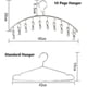 thumbnail image 2 of 2026 2 Pack Stainless Steel Laundry Drying Rack Clothes Hanger With 10 Clips, 2 of 5