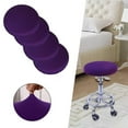 thumbnail image 4 of Cojín de taburete de bar redondo de 2 pieza de asiento impermeables de poliéster elástico, de sil suaves y funda de cojín púrpura Sunnimix Cubiertas para taburetes de bar, 4 of 8