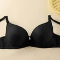 thumbnail image 4 of Fatuov Full Coverage Wire Bras for Women Supportive Solid Color Soft Everyday Bra for Running, Push Up Lightly Lined Bra 46B, Black, 4 of 5