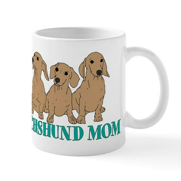 CafePress - Dachshund Mom - 11 oz Ceramic Mug - Novelty Coffee Tea Cup