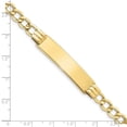 thumbnail image 3 of Diamond2Deal 10K Yellow Gold Semi-Solid Curb Link Id Bracelet 8 inch for Women, 3 of 5