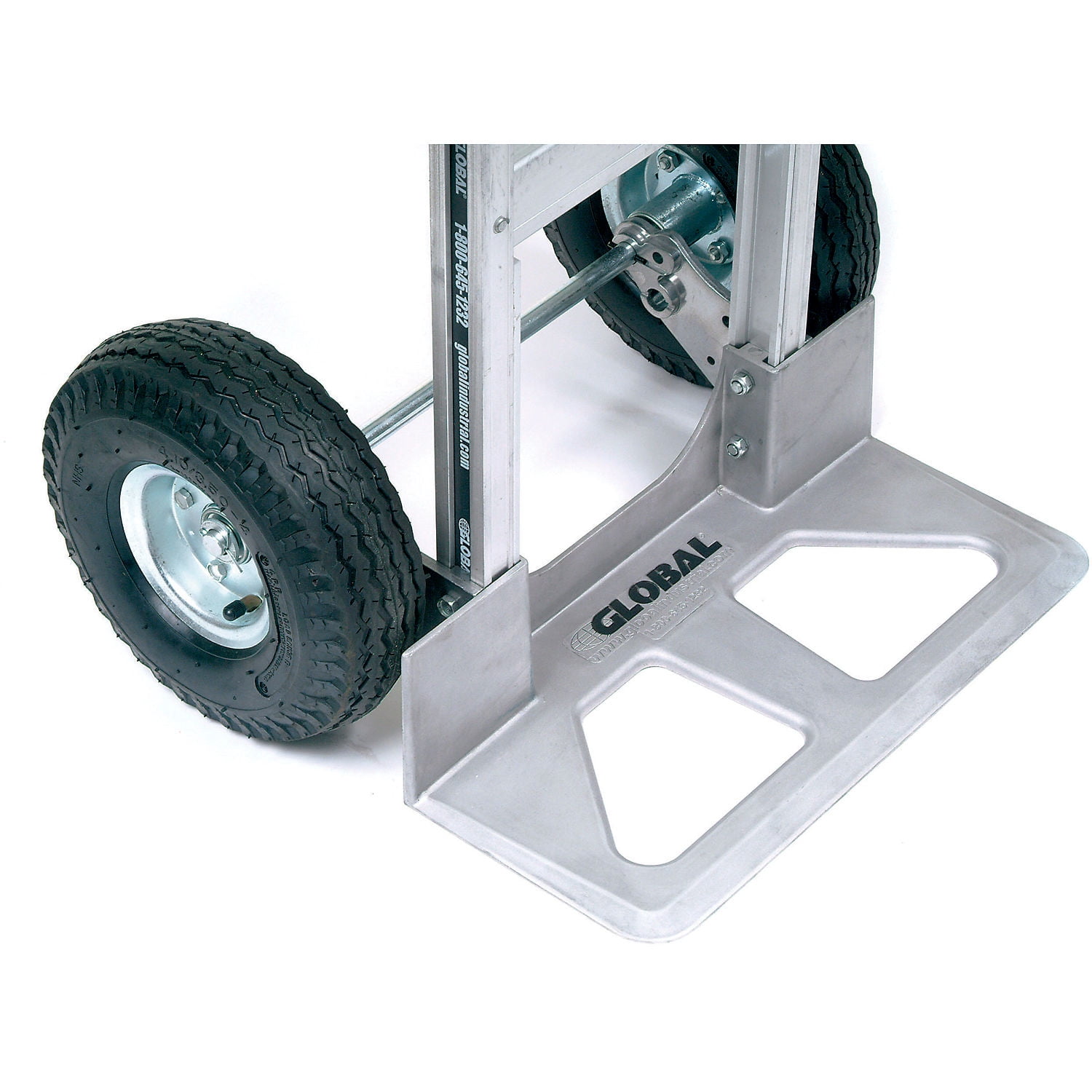Aluminum 2-in-1 Convertible Hand Truck with Pneumatic Wheels - Senior