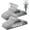 Gray, variant on Pink Velvet Hangers 50 Pack, Felt Covered Non Slip Fabric with Stackable Cascading Hook, Ultra Thin and Space Saving with 360° Swivel Neck, 15Lbs Capacity for Clothes, Suit, Shirt, Coat