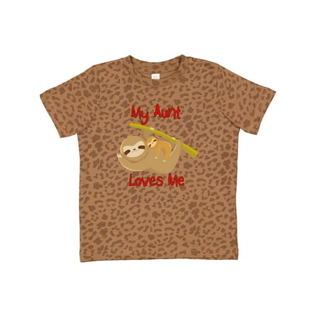 

Inktastic My Aunt Loves Me Sloth Gift Toddler Boy or Toddler Girl T-Shirt