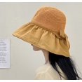 thumbnail image 3 of 1-Pack Women's UPF50+ Foldable Straw Sun Hat – Stylish UV Protection Cap for Beach & Travel TIKA, 3 of 4