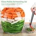 thumbnail image 2 of Tarro de fermentación de vidrio, tarro de pepinillos sellado de gran capacidad, vasija de fermentación tradicional china con tapa de esclusa de aire con sello de agua, tanque de fermentación de vidrio, 2 of 7