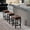 Brown, variant on TINKLE WELL Bar Stools Counter Height - 24 Inch Saddle Stools, PU Leather Modern Kitchen Barstools with Metal Base Footrest,Grey,Set of 2