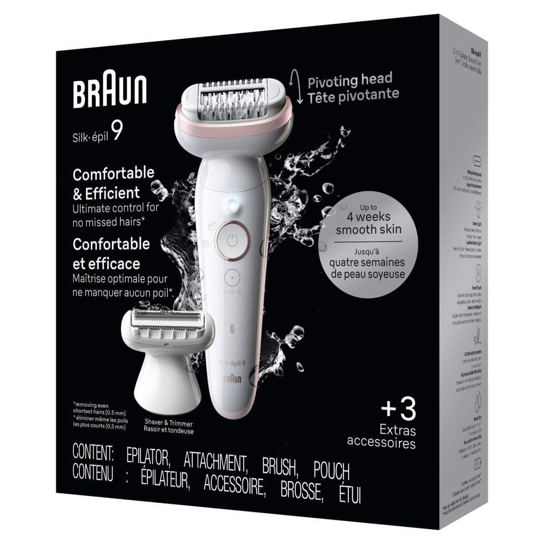 Braun Silk-epil 9 Wet & Dry Epilator, SES9-030, Includes Shaver