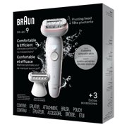 Braun Silk-epil 9 Pivoting Head, Wet and Dry Epilator, Includes Shaver Head and Trimmer Comb, 1pk, SES9-030