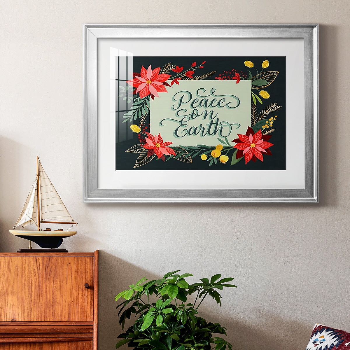 Bright Christmas Night II Premium Framed Print - Ready to Hang