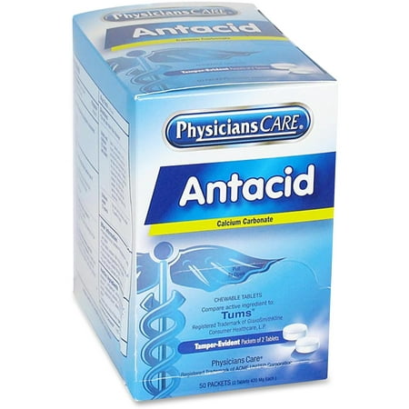 PhysiciansCare, ACM90089, Antacid Medication Tablets, 50 / (Best Acid Reflux Medication)