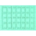 thumbnail image 1 of Ahgly Company Machine Washable Indoor Rectangle Solid Turquoise Blue Modern Area Rugs, 2' x 3', 1 of 4