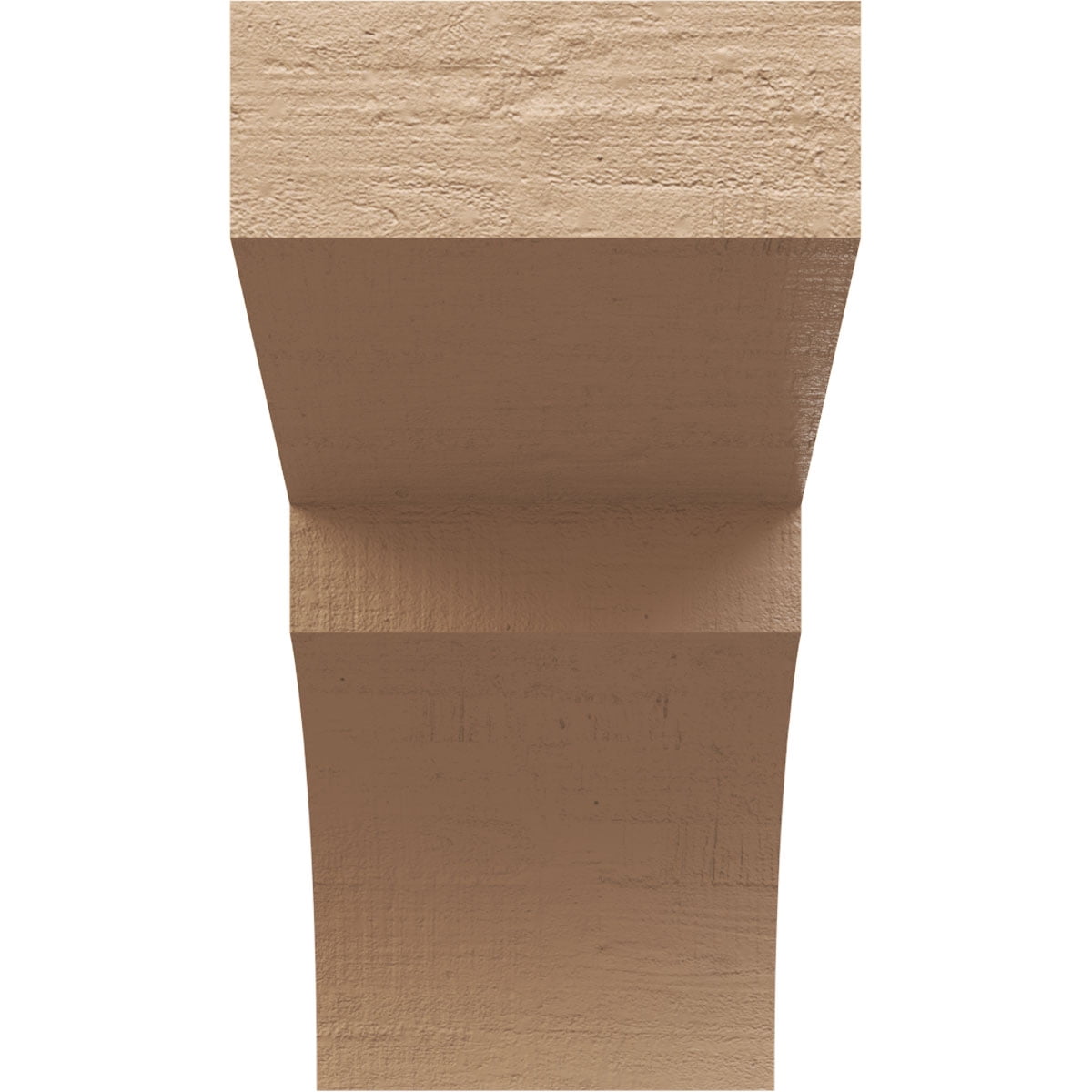 9"W x 18"D x 18"H Classic Monterey Rough Cedar Woodgrain TimberThane Corbel, Primed Tan