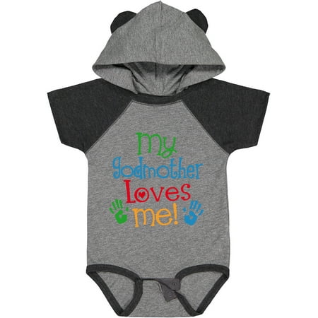 

Inktastic My Godmother Loves Me Outfit Gift Baby Boy or Baby Girl Bodysuit