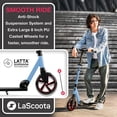 thumbnail image 3 of LaScoota Professional Foldable Kick Scooter for Teens & Adults Ages 6+, Fusion Blue, Big Sturdy Wheels, 3 of 7