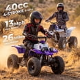 thumbnail image 4 of FRP FA40-NEO 40cc Teen Gas ATV, Gas Powered 4 Wheeler for Teens 13+, 4-Stroke Beginner ATV, Up to 13 MPH, Adjustable Speed, Safety Switches, Front & Rear Brakes - Purple, 4 of 8