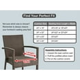 thumbnail image 7 of QQbed 25"x25" Memory Foam Back Pillow and Seat Cushion Set for Outdoor Patio Seats, 7 of 7
