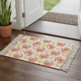 thumbnail image 2 of Area Rug with Tassels 2' x 3', Summer Orange Crab Yellow Lemon Kitchen Runner Rug for Hallway Bedroom Throw Rugs, Abstract Marine Life Soft Door Mat for Bathroom Entrance Living Room, 2 of 9