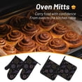 thumbnail image 3 of XMXT Heat Resistant Oven Mitts and Pot Holders Sets, Simple Pen Planet Print Oven Mitt Hot Pads Kitchen Cooking BBQ Gloves, 4 Pcs, 3 of 7