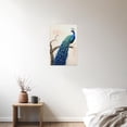 thumbnail image 4 of ZHONGYUTONG Blue Peacock Wall Art Beautiful Animal Canvas Prints Elegant Proud Peacock Picture Living Room Bathroom Bedroom Decor Frame (28" x 42"), 4 of 6