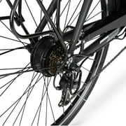 Hyper Bicycles 36V 700C Electric Commuter E-Bike, Adult Ages 13+, Pedal-Assist, 250W Motor, Black