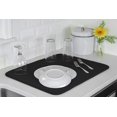 thumbnail image 3 of ShenFei Set Of 2 Black Microfiber Drying Mat Dish Drainer Mat Absorbent Quick Dry For Kitchen 40 X 46 Cm Machine Washable, 3 of 5