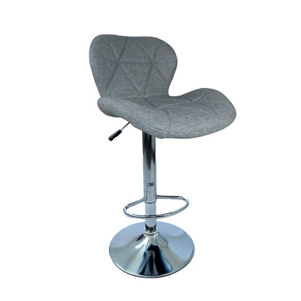 4 Sillas de Barra Acolchada ilios innova Respaldo geometrico taburete gris