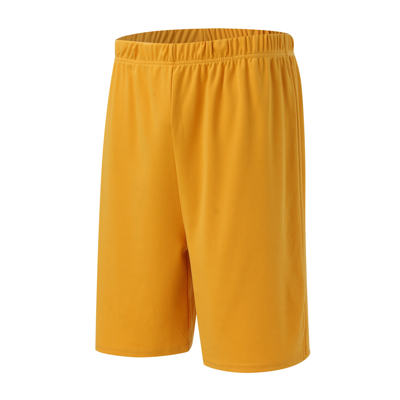 HOOMEUMY Men's Summer 2 Piece Outfit Solid Color Short Sleeve T-Shirt Shorts Set Sportswear Tracksuit Gym Jogging Suit Set Yellow L