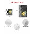 thumbnail image 7 of Lemon Kitchen Dish Towels for Drying Dishes Set of 2, Spring Summer Black White Checkered Plaid Waffle Weave Microfiber Terry Hand Tea Bathroom Towels Quick Dry & Absorbent Towel 15.7x23.6, 7 of 7