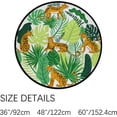 thumbnail image 3 of FREEAM Kids Round Nursery Area Rug Jungle Leopards 5 Ft Non Skid for Children's Bedroom Playing Room, 3 of 6