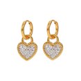 thumbnail image 1 of Guardurnaity 1 par de pendientes de aro de corazón para mujer, colgante de circón brillante, estilo dulce, pendiente exagerado, joyería para boda, Ropa, zapatos y accesorios Miscelánea Blanco Guardurnaity AP017769-02, 1 of 6