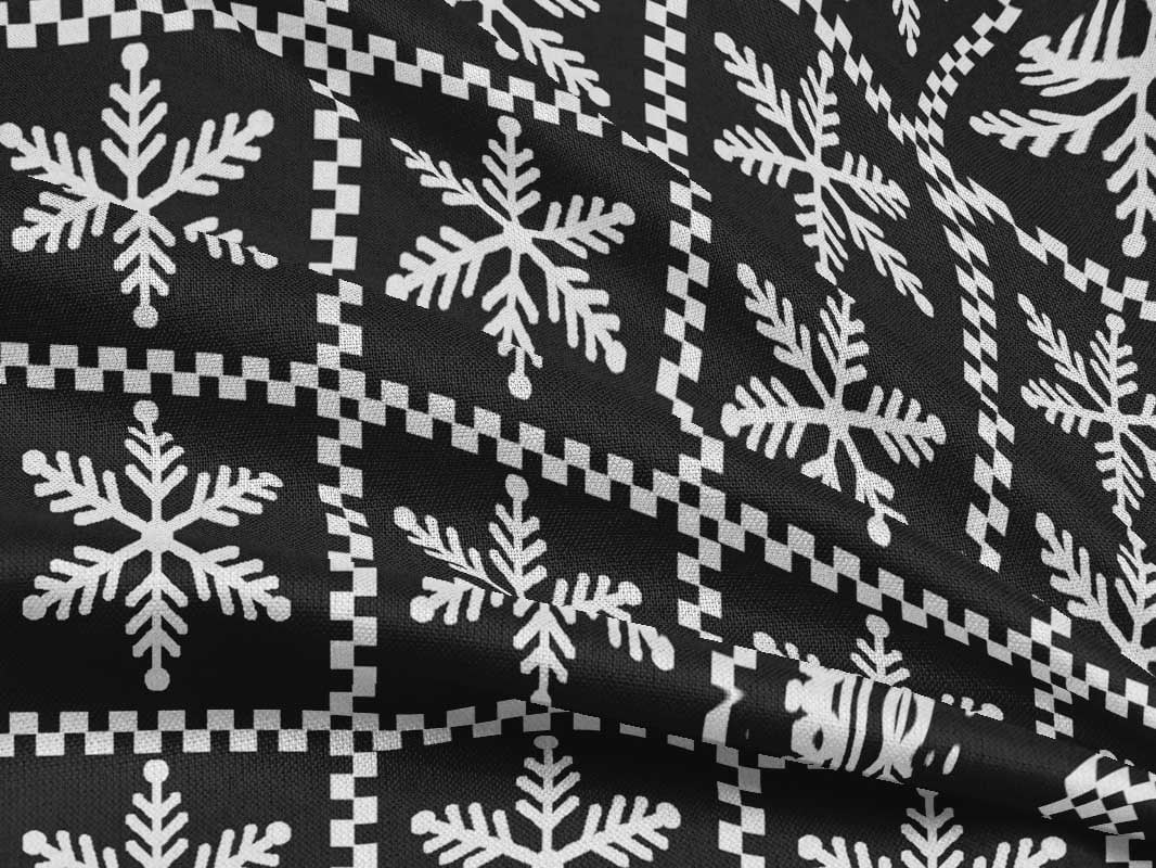 oneOone Rayon Black Fabric Merry Christmas Sewing Fabric By The Yard Printed Diy Clothing Sewing Supplies 56 Inch Wide