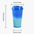 thumbnail image 3 of ¡Gran oferta de TRIEIY! Vasos de café reutilizables de plástico de 401 ml con tapa, grandes, que cambian de color, para adultos, niños, mujeres y fiestas. Vaso alto para bebidas frías y heladas,, 3 of 3